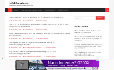 mcxpricewala.com screenshot