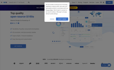 https://mdbootstrap.com screenshot