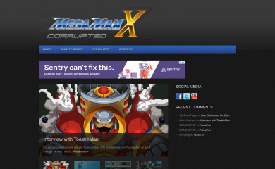megamanxcorrupted.com screenshot