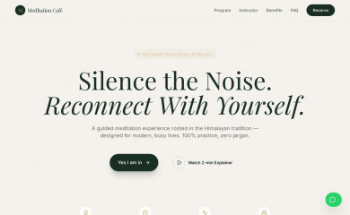 meditationcafe.in screenshot