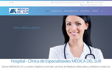 medicadelsur.med.ec screenshot