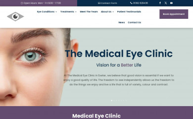 medicaleyeclinic.co.uk screenshot