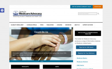 medicareadvocacy.org screenshot