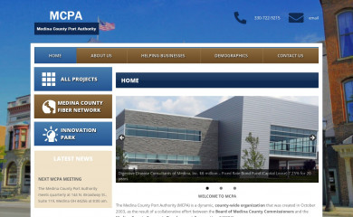 medinacountyportauthority.org screenshot