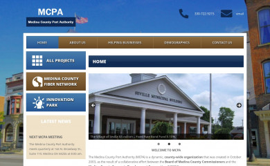 medinacountyportauthority.org screenshot