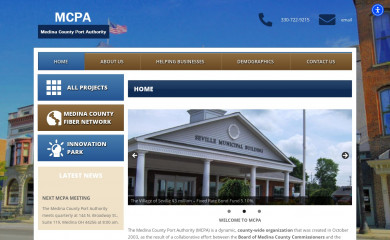 medinacountyportauthority.org screenshot
