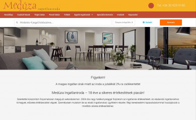 meduzaingatlan.hu screenshot
