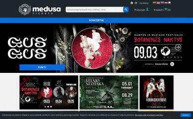 medusaconcert.lt screenshot