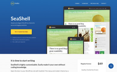 https://mekshq.com/theme/seashell/ screenshot