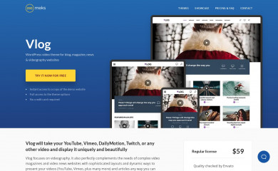 https://mekshq.com/theme/vlog/ screenshot