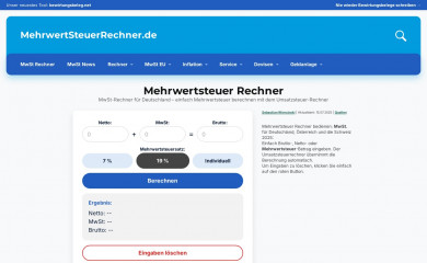 mehrwertsteuerrechner.de screenshot