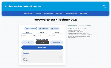mehrwertsteuerrechner.de screenshot