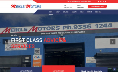 meiklemotors.com.au screenshot
