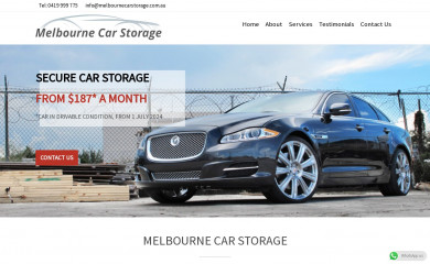 melbournecarstorage.com screenshot
