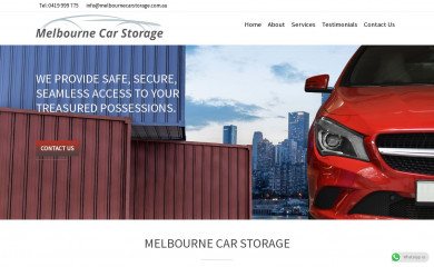 melbournecarstorage.com screenshot