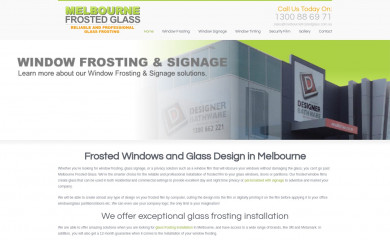 melbournefrostedglass.com.au screenshot