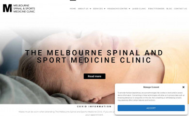 melbournespinalsportsmedicine.com.au screenshot