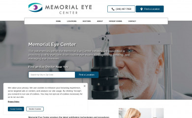 memorialeyecenter.com screenshot
