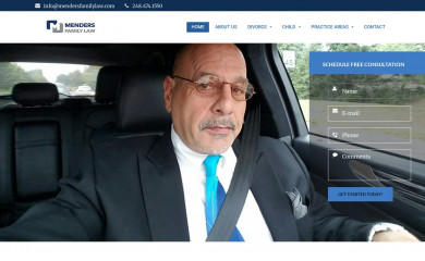 mendersfamilylaw.com screenshot