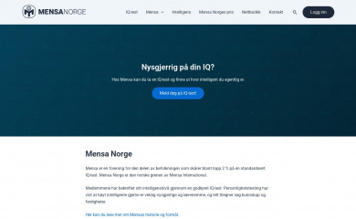 mensa.no screenshot