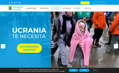 mensajerosdelapaz.com screenshot