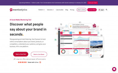 mentionlytics.com screenshot