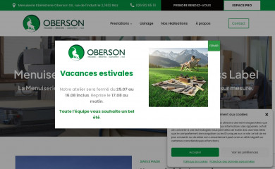 menuiserie-oberson-riaz.ch screenshot