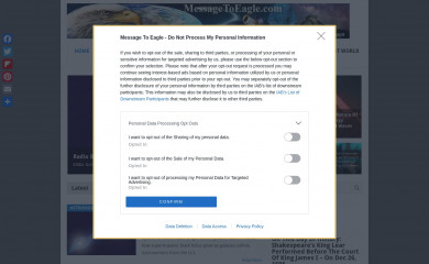 messagetoeagle.com screenshot
