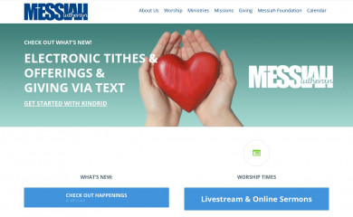 messiahclio.org screenshot