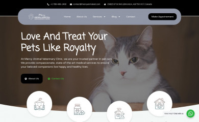 mercyanimalvet.com screenshot