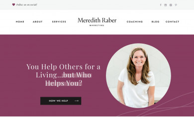 meredithraber.com screenshot