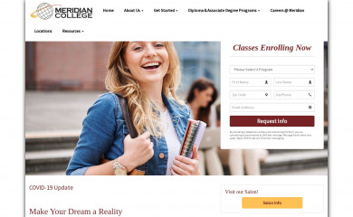 meridian.edu screenshot