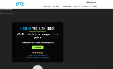 metalroofcontractorsok.com screenshot