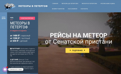 meteor-petergof.ru screenshot