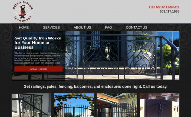 metrocustomiron.com screenshot
