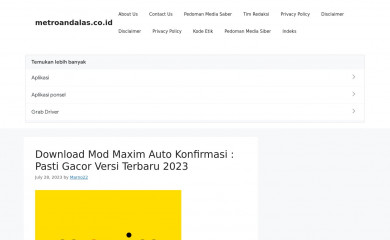metroandalas.co.id screenshot