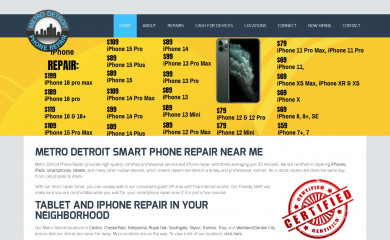 metrodetroitphonerepair.com screenshot