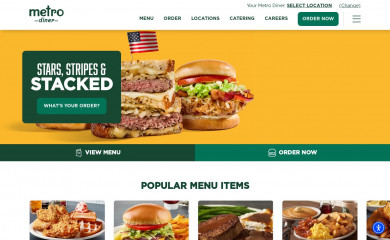 metrodiner.com screenshot