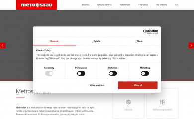 metrostav.fi screenshot