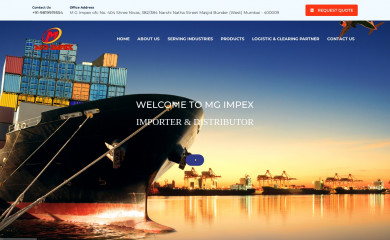 mgimpex.co.in screenshot