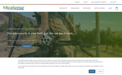 micasense.com screenshot