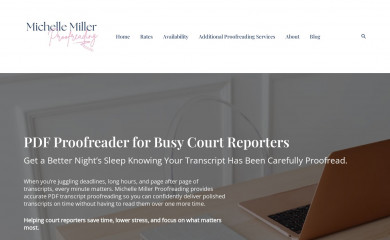 michellemillerproofreading.com screenshot