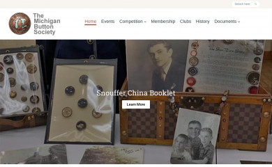 michiganbuttonsociety.org screenshot