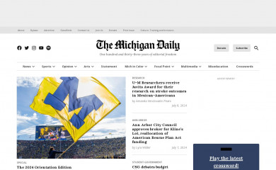 michigandaily.com screenshot
