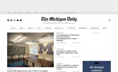 michigandaily.com screenshot