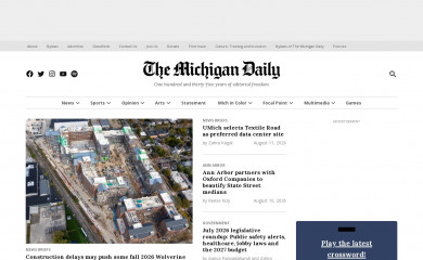 michigandaily.com screenshot