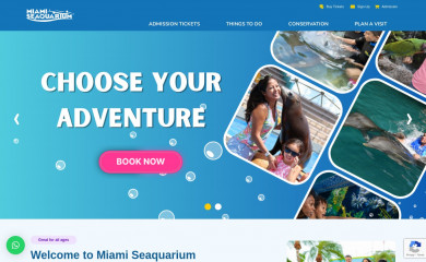 miamiseaquarium.com screenshot