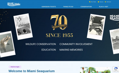 miamiseaquarium.com screenshot