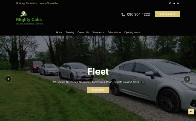 mightycabs.ie screenshot