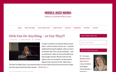 http://middleagedmama.com.au screenshot